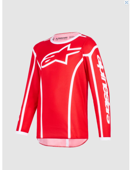 ALPINESTARS FLUID APEX RED/WHITE CROSS MOTO JACKET FOR KIDS