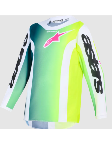 ALPINESTARS VAIKIŠKA FLUID PORTL BLACK/GREEN/WHITE KROSINĖ MOTO MAIKUTĖ