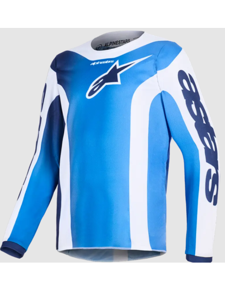 ALPINESTARS CHILDREN'S FLUID PORTL BLUE/WHITE CROSS MOTO JACKET