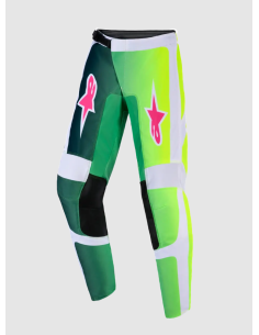 ALPINESTARS FLUID PORTL BLACK/GREEN/WHITE CROSS-COUNTRY MOTORCYCLE TROUSERS FOR KIDS