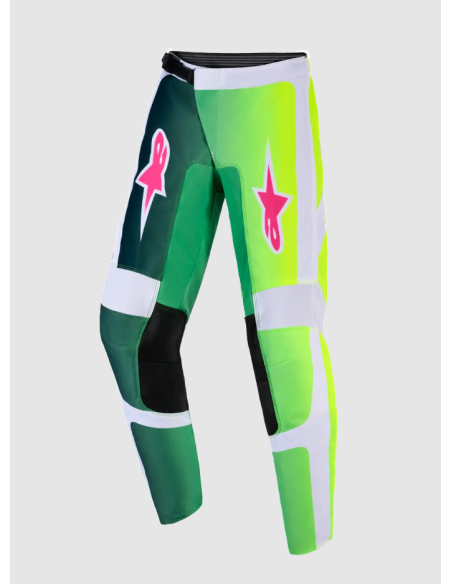 ALPINESTARS FLUID PORTL BLACK/GREEN/WHITE CROSS-COUNTRY MOTORCYCLE TROUSERS FOR KIDS