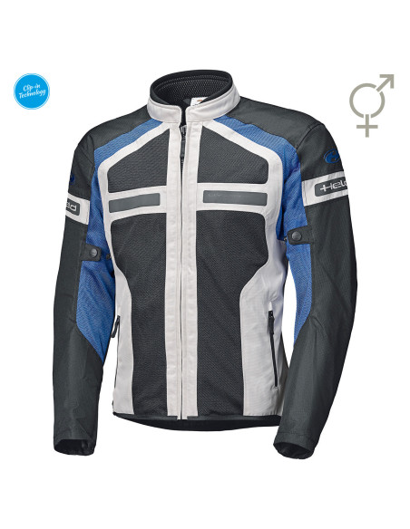HELD TROPIC 3.0 GREY/BLUE VASARINĖ TEKSTILINĖ MOTO STRIUKĖ