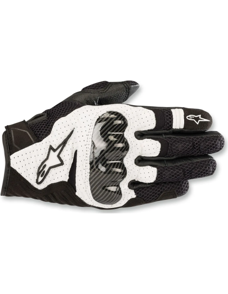 ALPINESTARS SMX-1 AIR CARBON V2 BLACK/FLUORESCENT RED MOTO PRINTS