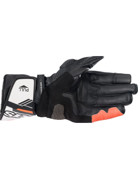 ALPINESTARS SP-8 V3 BLACK/WHITE/FLUORESCENT RED MOTO PIRŠTINĖS