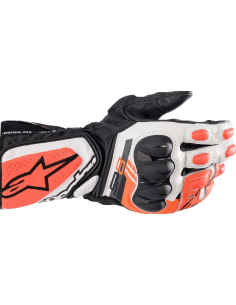 ALPINESTARS SP-8 V3 BLACK/WHITE/FLUORESCENT RED MOTO PIRŠTINĖS