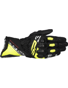 ALPINESTARS SP-3 BLACK/WHITE/FLUORESCENT YELLOW MOTO GLOVES