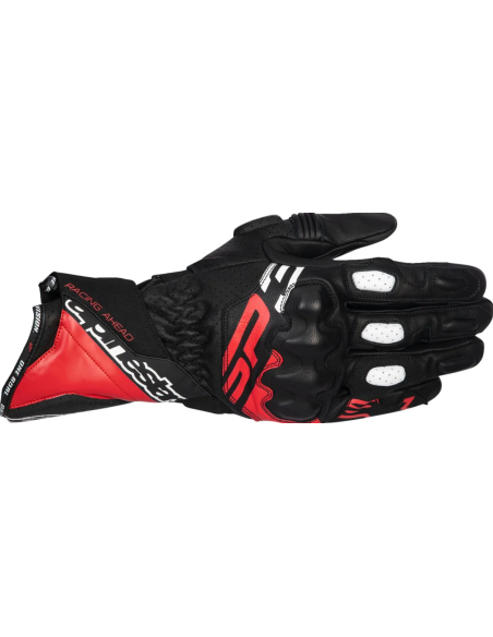 ALPINESTARS SP-3 BLACK/WHITE/BRIGHT RED MOTO GLOVES