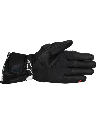 ALPINESTARS SP-3 BLACK/WHITE/FLUORESCENT RED MOTO GLOVES