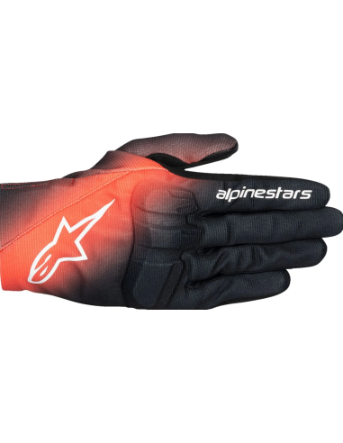 ALPINESTARS REEF V2 BLACK/FLUORESCENT RED MOTO GLOVES