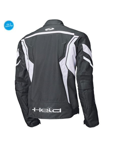 HELD BAXLEY BLACK/WHITE TEKSTILINĖ MOTO STRIUKĖ