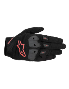 ALPINESTARS SP X 1 BLACK/FLUORESCENT RED MOTO GLOVES
