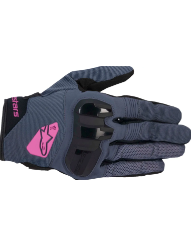 ALPINESTARS MOTERIŠKOS STELLA CHROME BLUE/PURPLE/BLACK MOTO PIRŠTINĖS