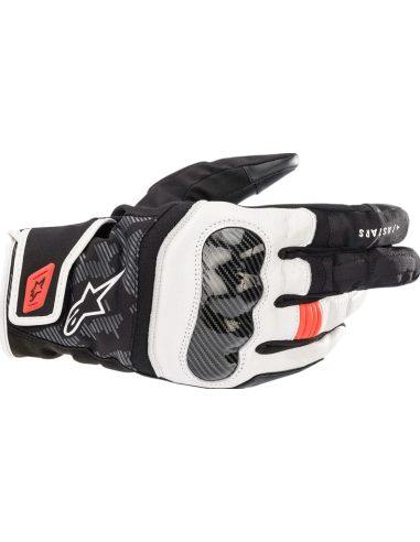ALPINESTARS SMX Z DRYSTAR BLACK/WHITE/FLUORESCENT RED MOTO PIRŠTINĖS