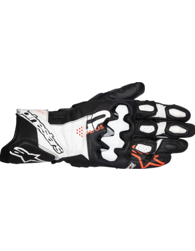ALPINESTARS SP-8 V3 BLACK/WHITE/FLUORESCENT RED MOTO PRINTS