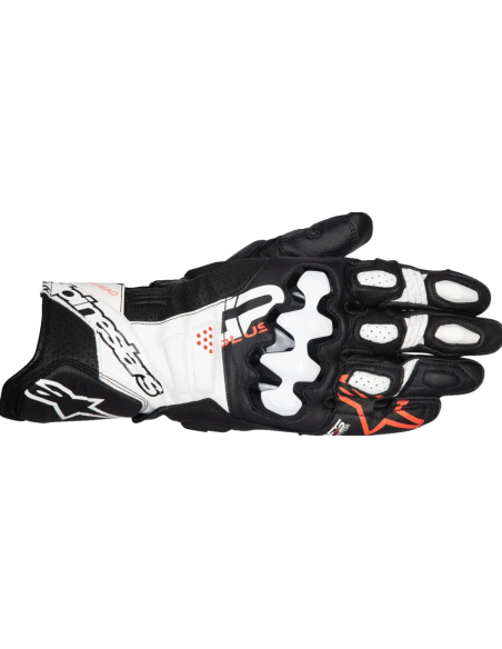 ALPINESTARS GP PLUS R V3 BLACK/WHITE/FLUORESCENT RED MOTO GLOVES
