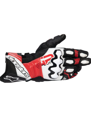 ALPINESTARS GP PLUS R V3 BLACK/WHITE/BRIGHT RED MOTO GLOVES