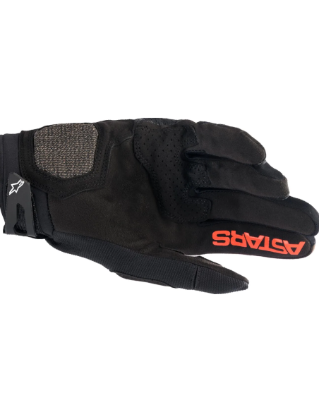 ALPINESTARS MEGAWATT V2 BLACK/FLUORESCENT RED MOTO GLOVES