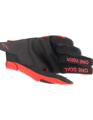 ALPINESTARS RADAR BLACK/RED/SILVER CROSS-COUNTRY MOTO GLOVES
