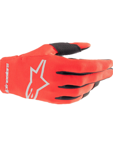 ALPINESTARS RADAR BLACK/RED/SILVER CROSS-COUNTRY MOTO GLOVES
