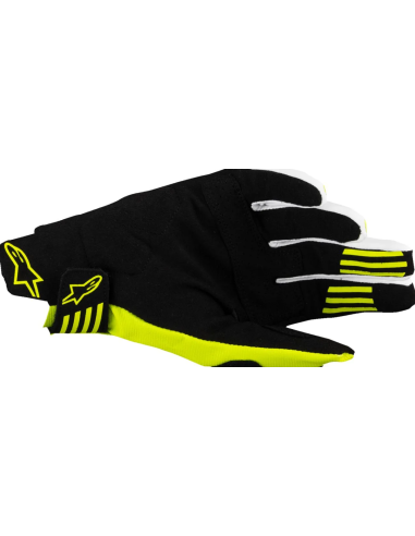 ALPINESTARS TECHSTAR MX BLACK/FLUORESCENT YELLOW KROSINĖS MOTO PIRŠTINĖS