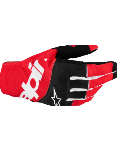 ALPINESTARS TECHSTAR MX BLACK/RED CROSS-COUNTRY MOTO GLOVES