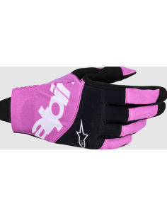 ALPINESTARS TECHSTAR BLACK/PINK CROSSOVER MOTO GLOVES