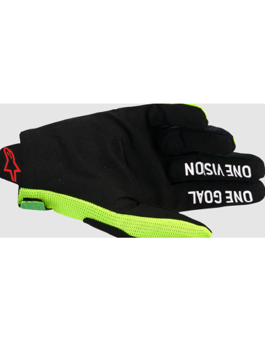 ALPINESTARS RADAR PRO BLACK/GREEN/ FLUORESCENT YELLOW KROSINĖS MOTO PIRŠTINĖS