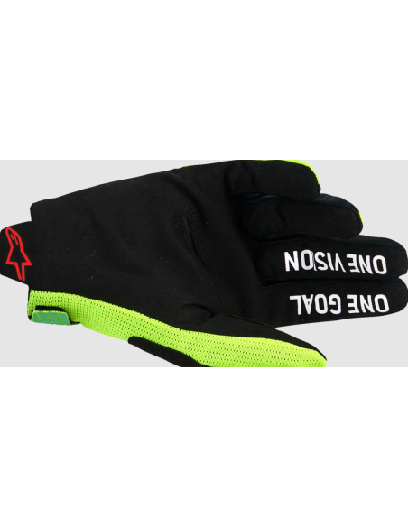 ALPINESTARS RADAR PRO BLACK/GREEN/ FLUORESCENT YELLOW KROSINĖS MOTO PIRŠTINĖS