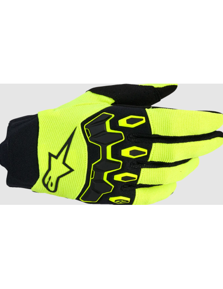ALPINESTARS FULL BORE V2 BLACK/FLUORESCENT YELLOW CROSS MOTO GLOVES
