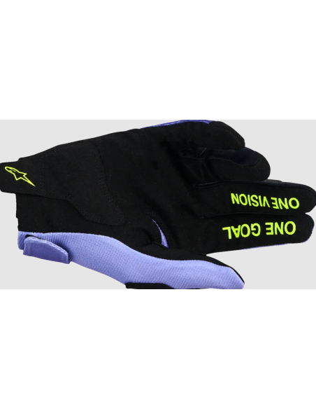ALPINESTARS RADAR BLACK/PURPLE/FLUORESCENT YELLOW CROSS MOTO GLOVES