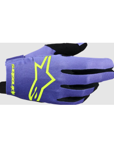 ALPINESTARS RADAR BLACK/PURPLE/FLUORESCENT YELLOW KROSINĖS MOTO PIRŠTINĖS