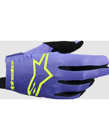 ALPINESTARS RADAR BLACK/PURPLE/FLUORESCENT YELLOW KROSINĖS MOTO PIRŠTINĖS