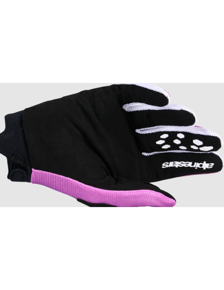 ALPINESTARS WOMEN'S STELLA FULL BORE V2 BLACK/WHITE/VIOLET CROSS-COUNTRY MOTO GLOVES