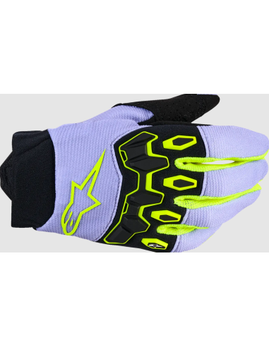 ALPINESTARS VAIKIŠKOS FULL BORE V2 BLACK/PURPLE/FLUORESCENT YELLOW KROSINĖS MOTO PIRŠTINĖS