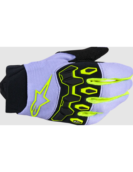 ALPINESTARS VAIKIŠKOS FULL BORE V2 BLACK/PURPLE/FLUORESCENT YELLOW KROSINĖS MOTO PIRŠTINĖS