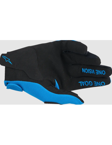 ALPINESTARS CHILDREN'S RADAR BLACK/WHITE/UCLA BLUE CROSS-COUNTRY MOTO GLOVES