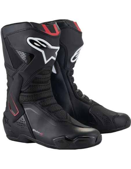 ALPINESTARS SMX-6 V3 BLACK/WHITE/BRIGHT RED MOTO SHOES
