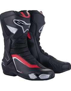 ALPINESTARS SMX-6 V3 BLACK/RED/SILVER MOTO SHOES