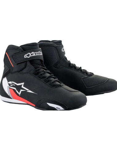 ALPINESTARS SECTOR BLACK/WHITE/RED MOTO BOOTS