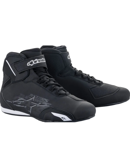 ALPINESTARS SECTOR BLACK/WHITE MOTO SHOES