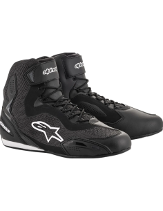 ALPINESTARS FASTER-3 RIDEKNIT BLACK/WHITE MOTO SHOES