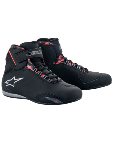 ALPINESTARS SECTOR WATERPROOF BLACK/GRAY/RED MOTO BOOTS