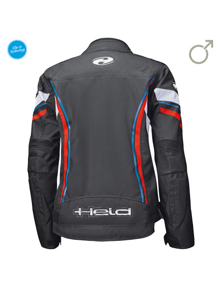 HELD BAXLEY BLACK/RED/WHITE WOMEN'S TEXTILE MOTO JACKET