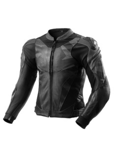 REBELHORN INFERNO BLACK LEATHER MOTO JACKET