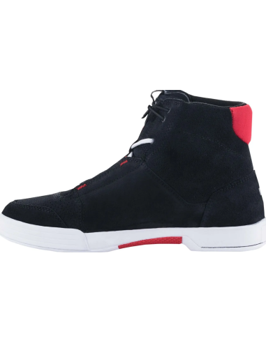 ALPINESTARS CHROME BLACK/WHITE/RED MOTO BOOTS