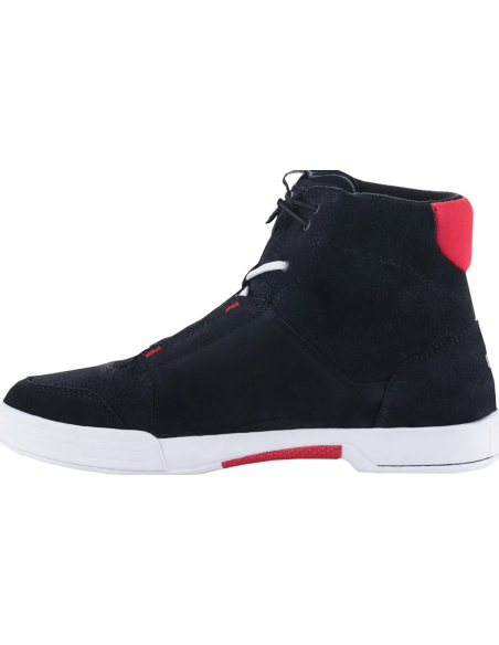 ALPINESTARS CHROME BLACK/WHITE/RED MOTO BOOTS