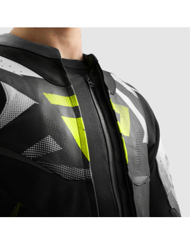 REBELHORN INFERNO YELLOW LEATHER MOTO JACKET