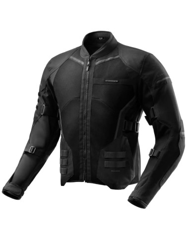 REBELHORN SCANDAL BLACK TEXTILE MOTO JACKET