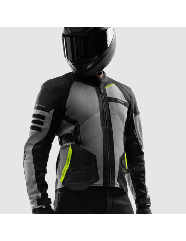 REBELHORN SCANDAL YELLOW TEXTILE MOTO JACKET