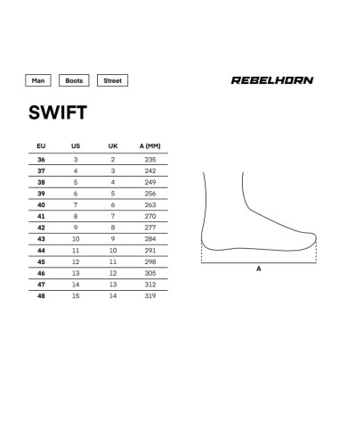 REBELHORN SWIFT BLACK MOTO BOOTS